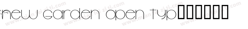 New garden open typ字体转换
